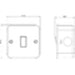 Knightsbridge Metal Clad 10AX 3G 2-Way Switch UK