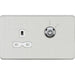 Knightsbridge 13A DP Key Lockable Socket 2G Plate UK