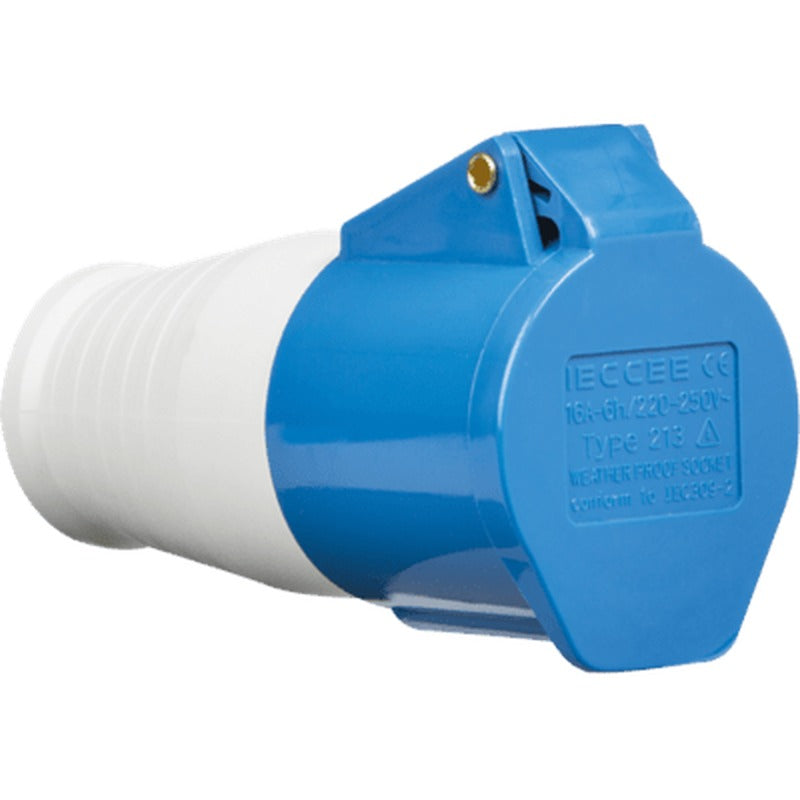 Knightsbridge 240V IP44 32A Plug 2P+E - Blue UK