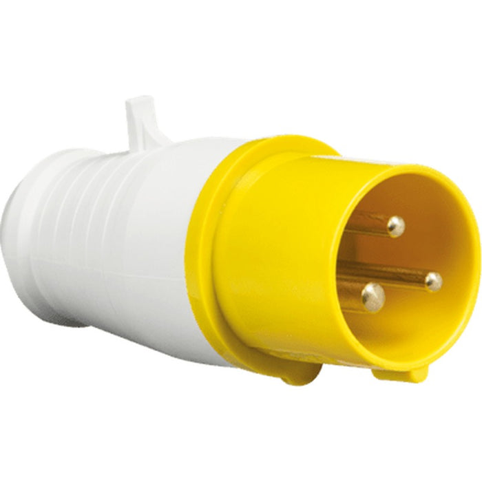 Knightsbridge 110V IP44 16A 2P+E 3 Way Splitter - Yellow UK