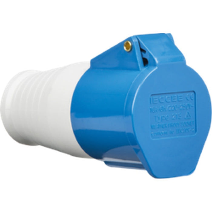 Knightsbridge 240V IP44 16A Connector 2P+E - Blue