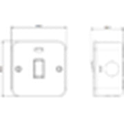 Knightsbridge Metal Clad 20A 1G DP Switch with Neon UK