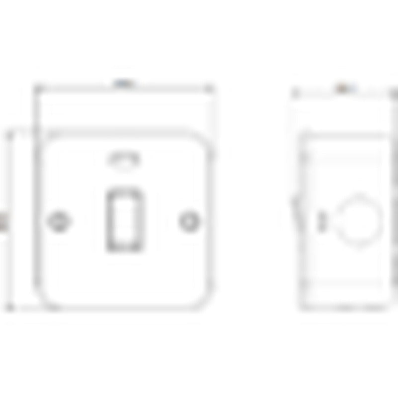 Knightsbridge Metal Clad 20A 1G DP Switch with Neon UK
