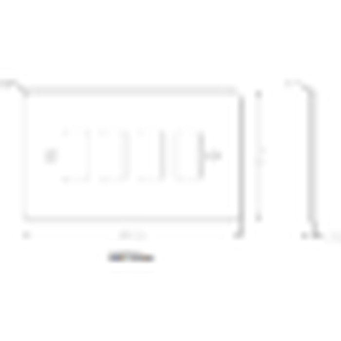 Knightsbridge Flat plate 4G Grid Faceplate - Polished Chrome