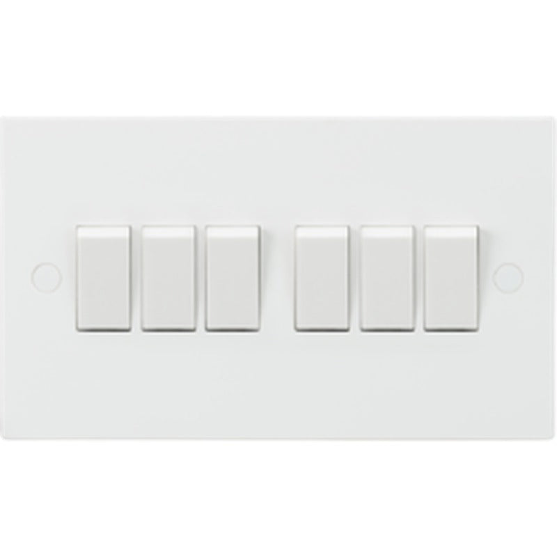 Knightsbridge 10AX 6G 2-Way Switch - Curved Edge UK