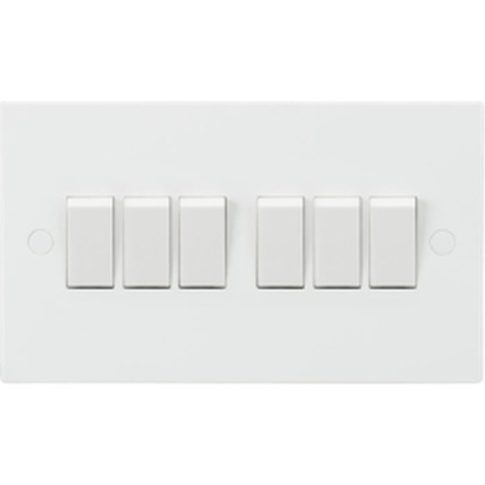 Knightsbridge 10AX 6G 2-Way Switch - Curved Edge UK