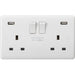 Knightsbridge 13A 2G DP Switched Socket with Dual USB A+A 5V DC 4.8A shared UK