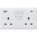 Knightsbridge 13A 2G DP Switched Socket with Dual USB A+A 5V DC 4.8A shared UK