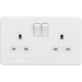 Knightsbridge 13A 2G SP Switched Socket with Dual USB A+C 5V DC 4.0A shared - Matt White with White Insert