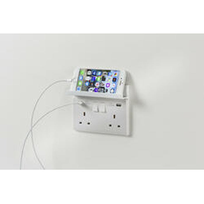 Knightsbridge 2G Fold Away Phone Holder - White UK