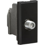 Knightsbridge 25 x 50mm Screened SAT TV Outlet Module - Black UK
