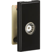 Knightsbridge 25 x 50mm Screened SAT TV Outlet Module - Black UK
