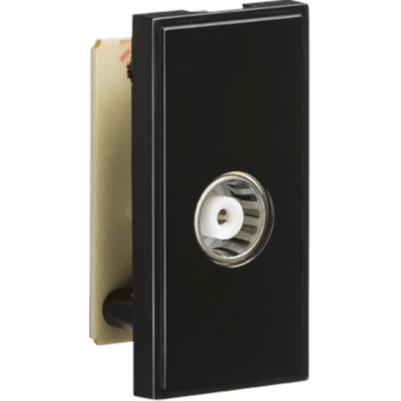 Knightsbridge 25 x 50mm Screened SAT TV Outlet Module - Black UK
