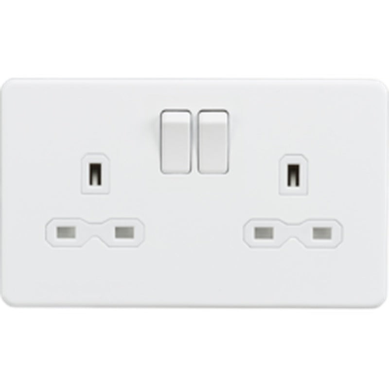 Knightsbridge 13A 2G DP Switched Socket with Twin Earths UK