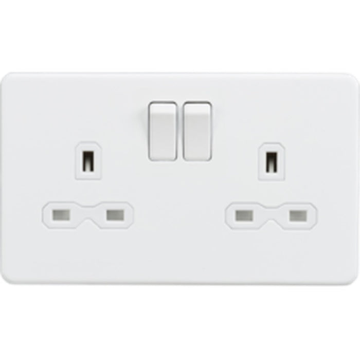 Knightsbridge 13A 2G DP Switched Socket with Twin Earths UK