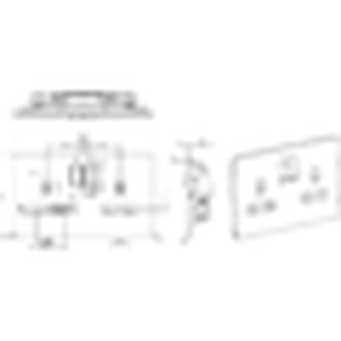 Knightsbridge 13A 2G DP Switched Socket with Twin Earths - Brushed Chrome with Grey Insert