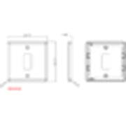 Knightsbridge 1G Grid Faceplate Rounded Edge Brushed Chrome UK