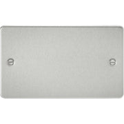 Knightsbridge 2G Blanking Plate - Brushed Chrome UK