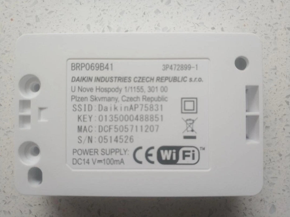 DAIKIN Air Conditioner Wi-Fi Controller BRP069B41