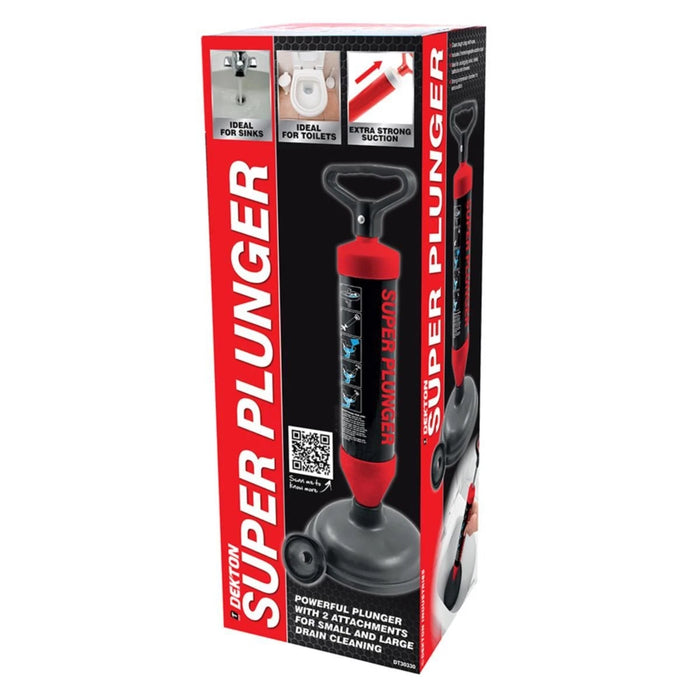 Dekton Super Plunger with 2 Interchangeable Attachments
