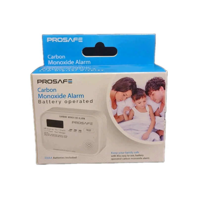 Prosafe Carbon Monoxide Alarm with LCD Digital Display Battery Operated