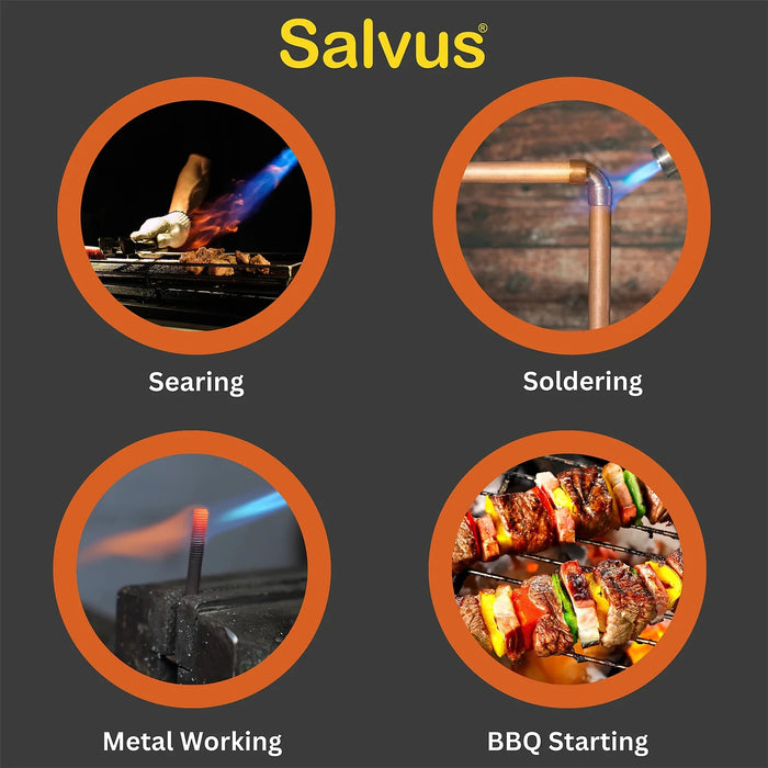 Salvus Turbo Torch Mapp Propane Gas Blow Torch