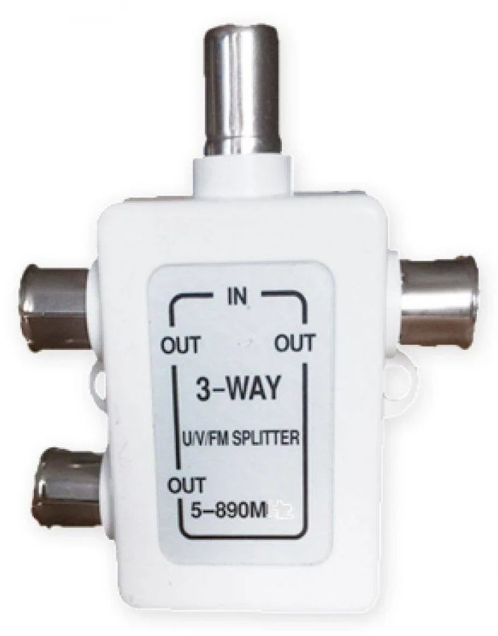 TV FM Aerial Co-Axial 3-Way Splitter