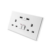 V-TAC VT-5017 Smart WiFi Wall Socket with USB - Alexa & Google Home Compatible