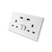 V-TAC VT-5017 Smart WiFi Wall Socket with USB - Alexa & Google Home Compatible